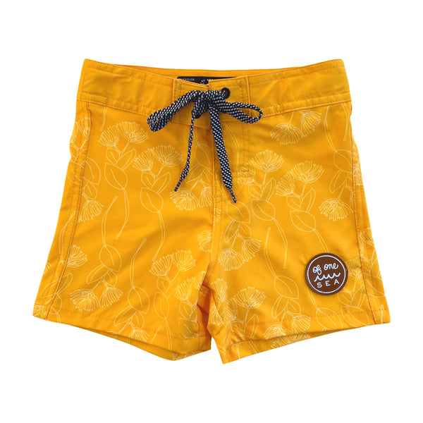 kid-s-townshorts-in-yellow-ohia-print-of-one-sea - Sophia's Style Kids-1